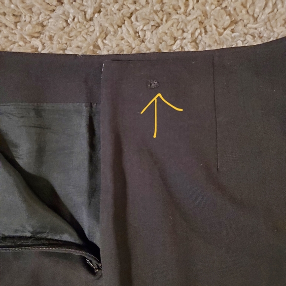 VOTRE NOM | Vintage Black Pencil Wool Blend Mini Skirt (Size 8 / 10) - Picture 7 of 8